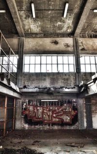 Interior of abandoned building