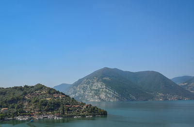 View of lake iseo, italy