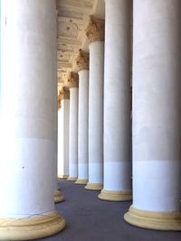 View of colonnade in city