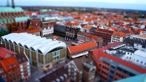 High angle view of cityscape