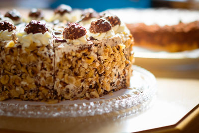 Close-up of cake in plate