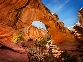 Rock formations against sky