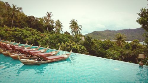 View of boats in sea