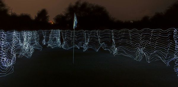 View of illuminated lights at night