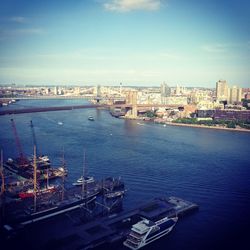 Bridge over river in city