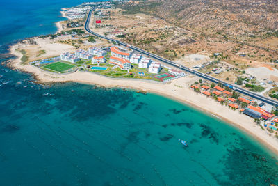 High angle view of swimming pool