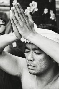 Close-up of young woman