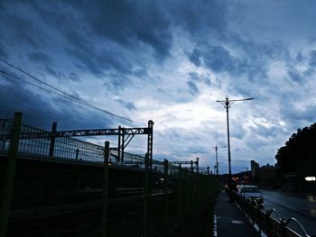 Road against cloudy sky