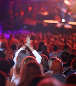Group of people at music concert