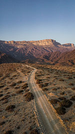 Scenic view of desert against sky