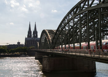 Bridge over river in city