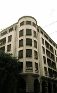 Low angle view of building against clear sky