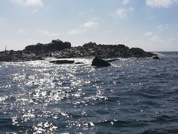 Scenic view of sea against sky