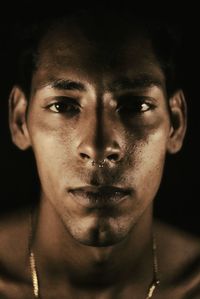 Close-up portrait of young man