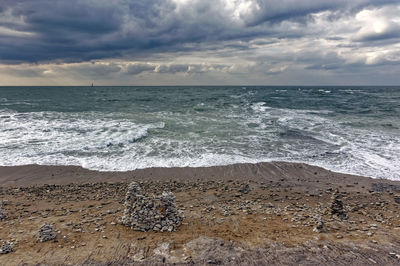 Scenic view of sea against sky