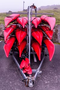 Close-up of red umbrella