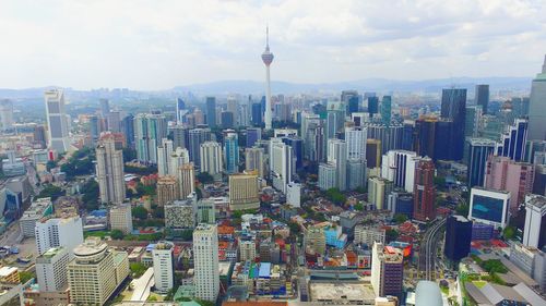 Aerial view of buildings in city