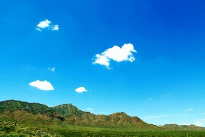 Landscape with mountain range in background