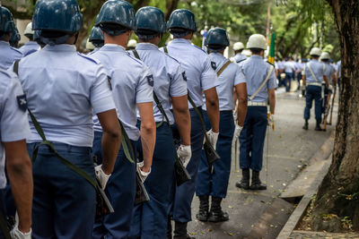 Air force soldiers are seen at the brazil independence parade in the city of salvador, bahia.