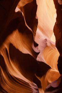 Low angle view of rock formation in canyon