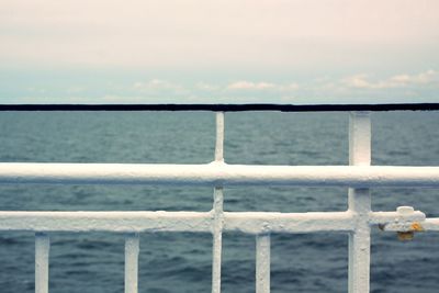 View of railing with railing in background