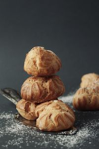 Close-up of cookies on table