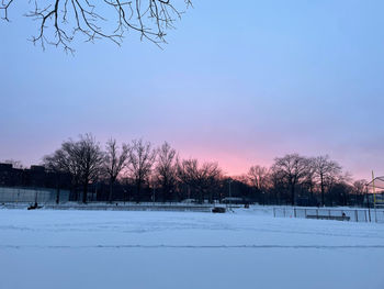 Snowy sunset 