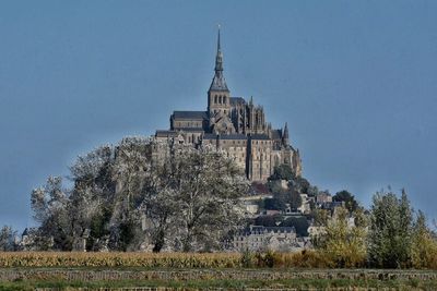 Mont saint-michel against clear sky