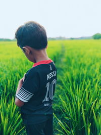 Man standing in field