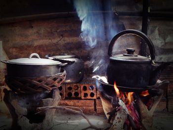 Close-up of preparing food