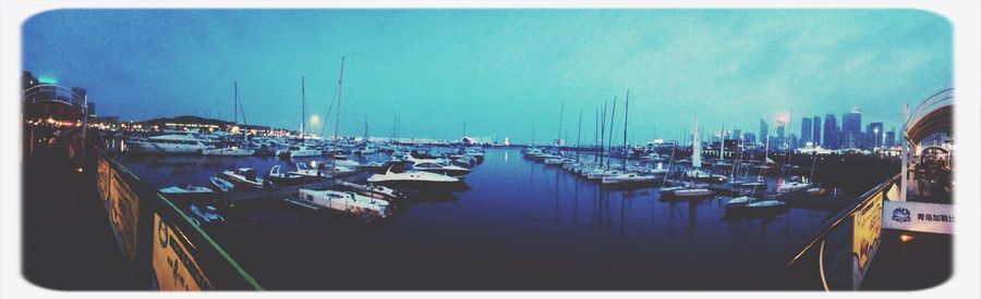 Boats in harbor