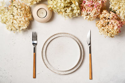 High angle view of coffee on table