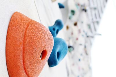 Low angle view of climbing wall