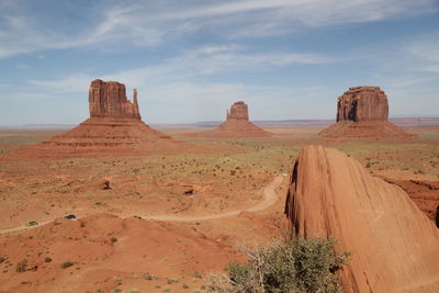 Scenic view of desert against sky