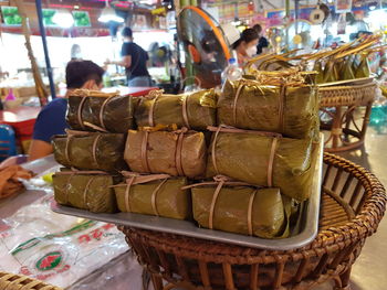 Close-up of food in store for sale at market