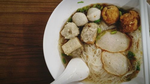 Close-up of soup in bowl