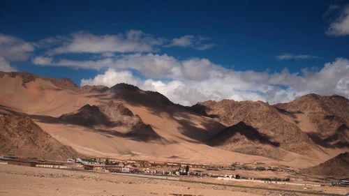 Scenic view of desert against sky