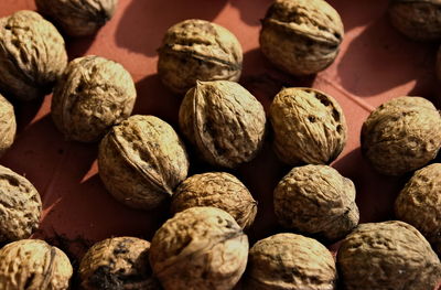 Full frame shot of walnuts