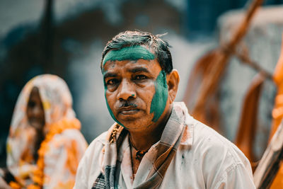 Close-up portrait of man