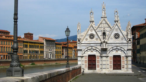 View of cathedral against sky in city