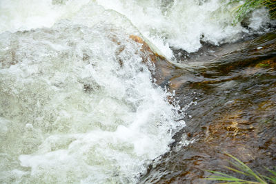 High angle view of waterfall