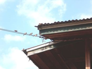 Low angle view of built structure against sky