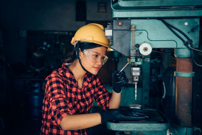 Portrait of woman working