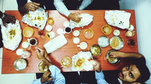 Variety of food in tray