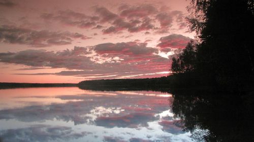 Scenic view of river against sky