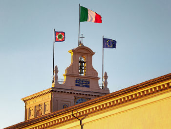 Low angle view of clock tower