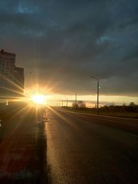 Road at sunset