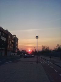 Street at sunset