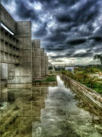 View of building against cloudy sky