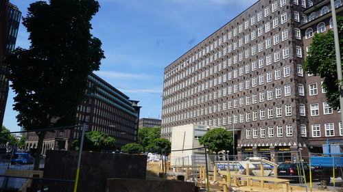 Low angle view of buildings against sky